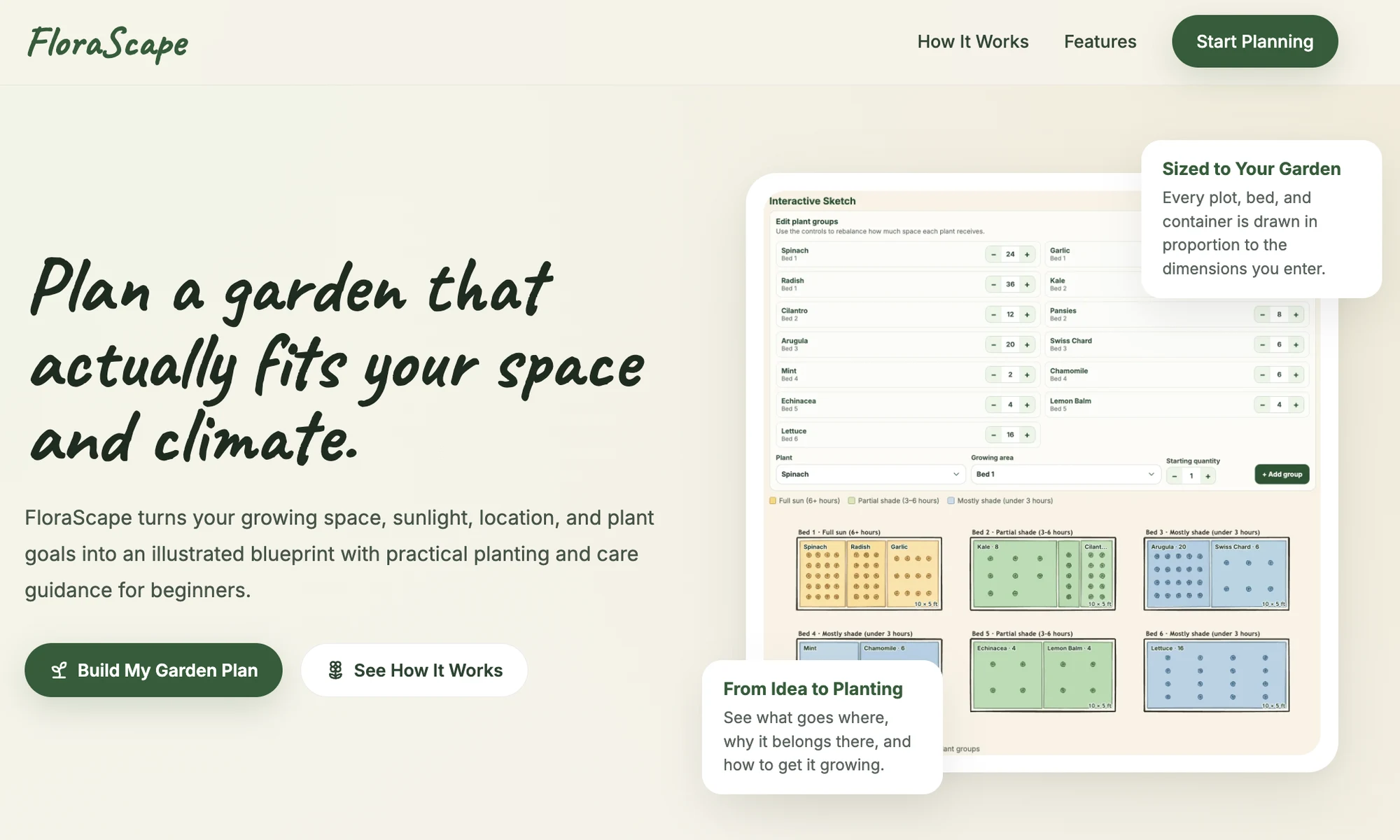 Screenshot of Florascape